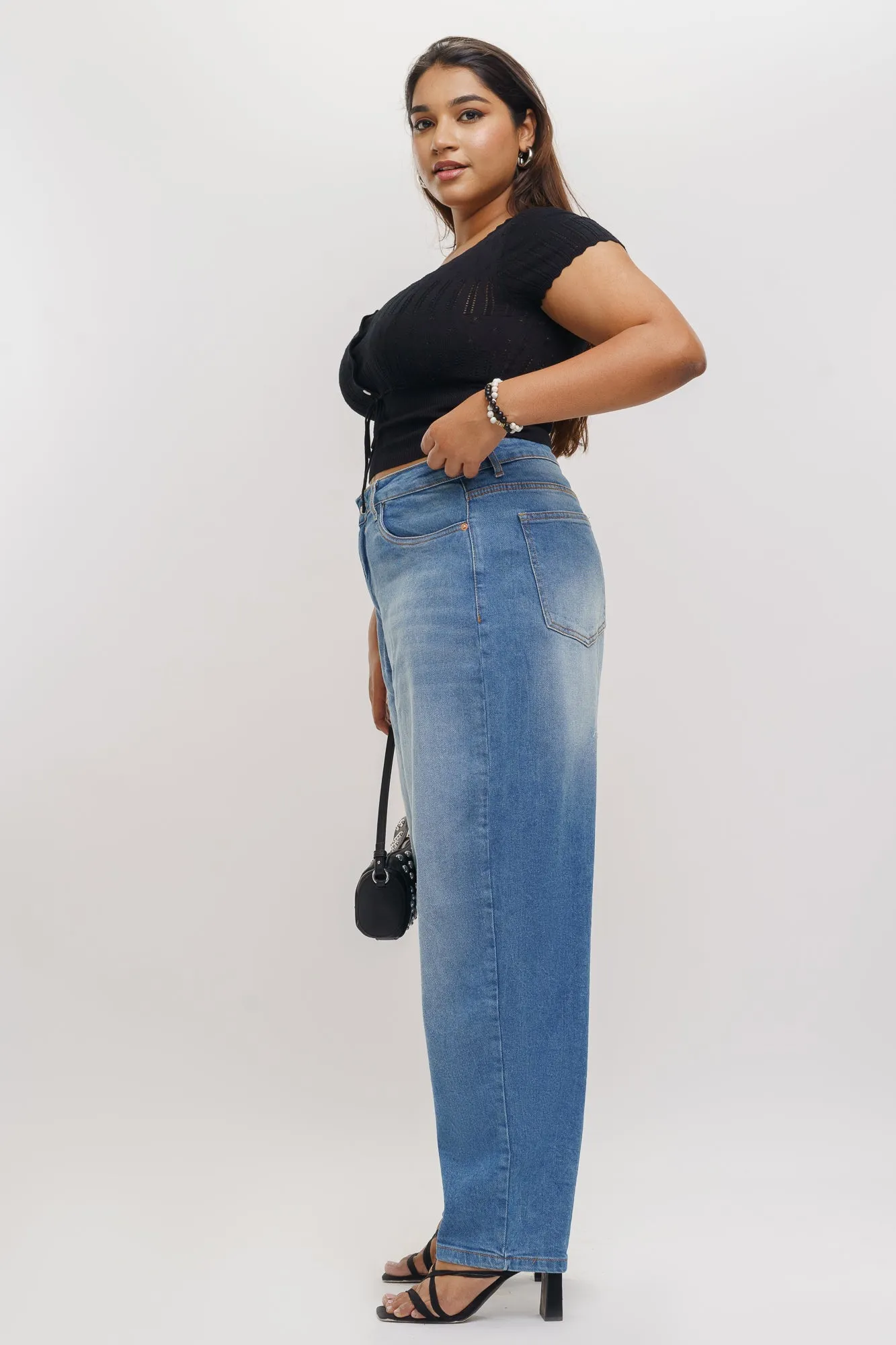 Vintage Look Slouchy Jeans