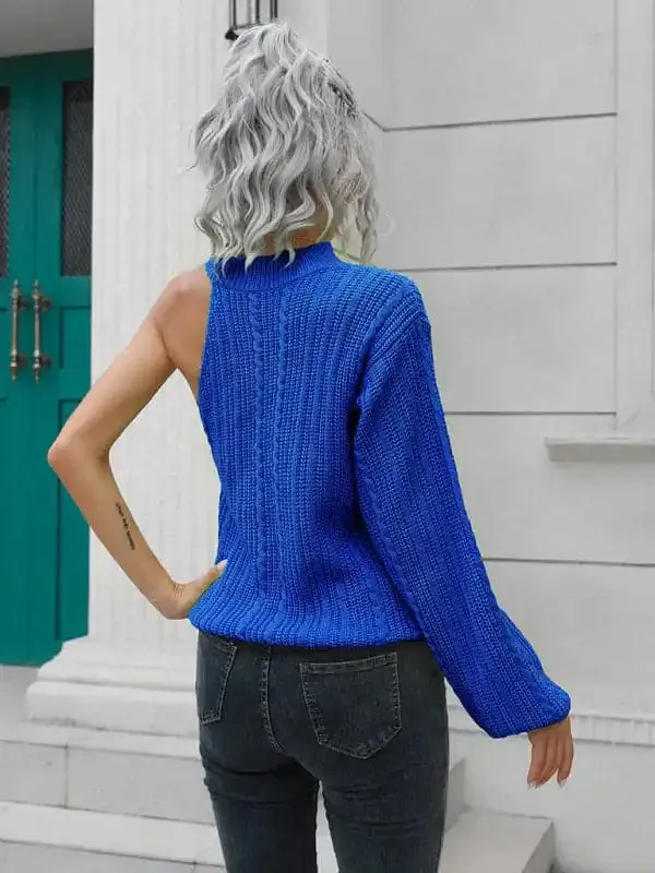 Women’s One Shoulder Off Shoulder Sweater