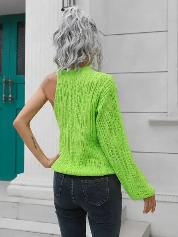 Women’s One Shoulder Off Shoulder Sweater