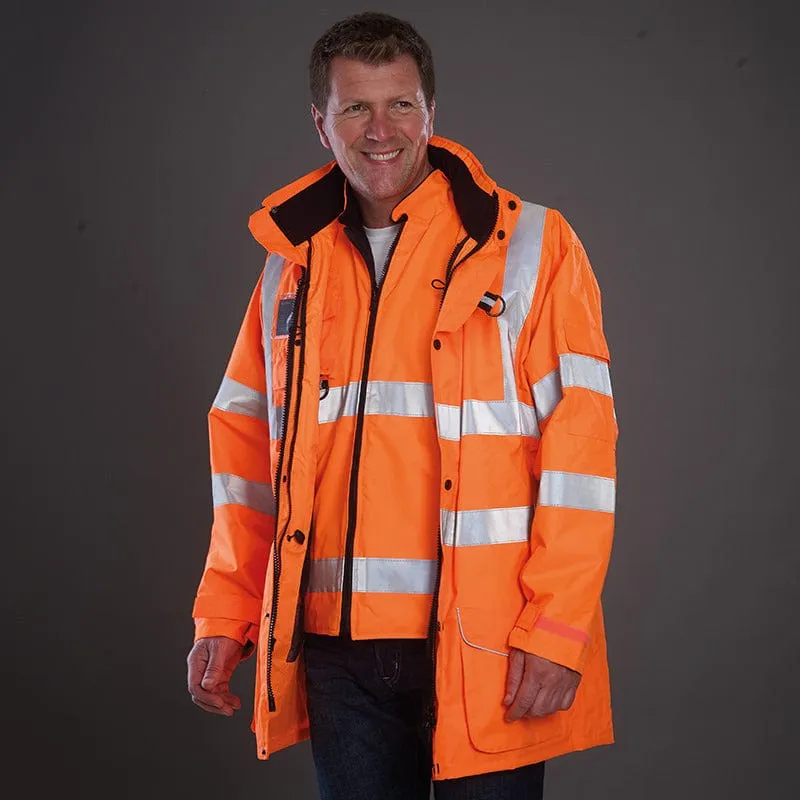 Yoko Hi Vis Multi-Function 7-in-1 Premium Waterproof Coat